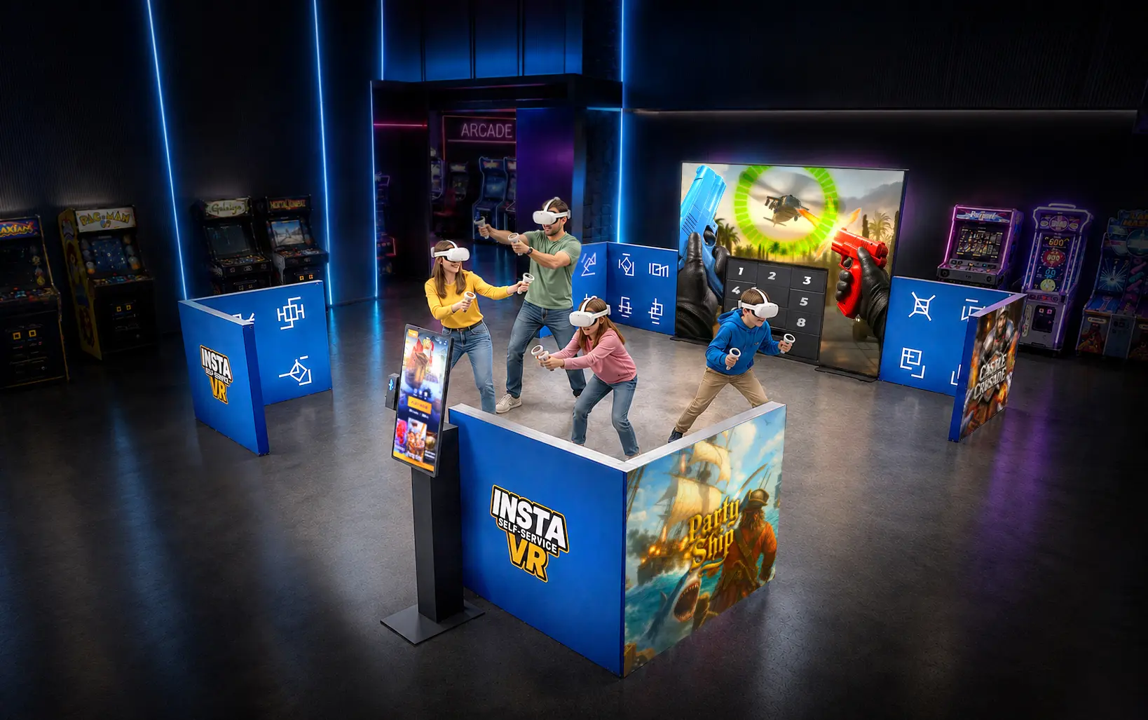 Players enjoying the InstaVR Arena